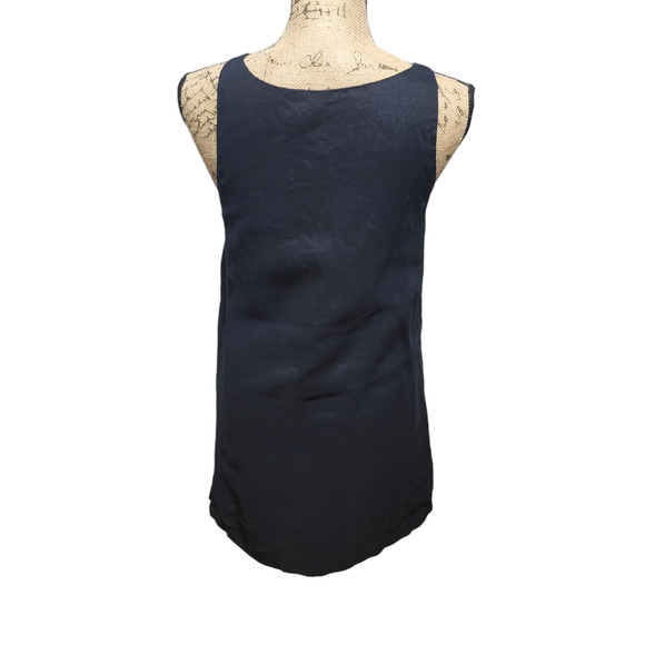 Vineyard Vines black sleeveless midi shift dress with side zip, size 4 - Picture 2 of 7